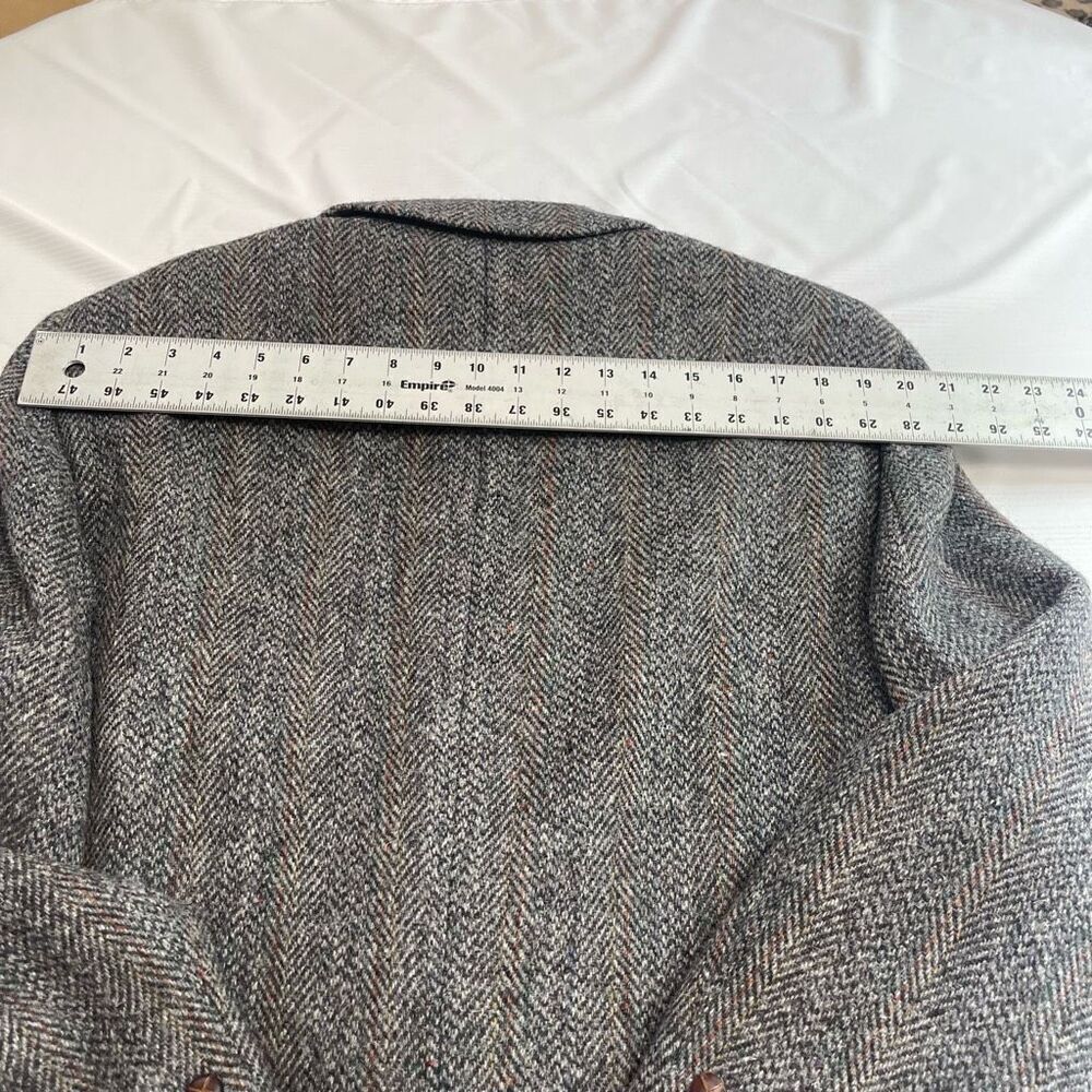 Harris Tweed VTG Grey Tweed 2 Button Blazer Size 42 - Picture 9 of 9